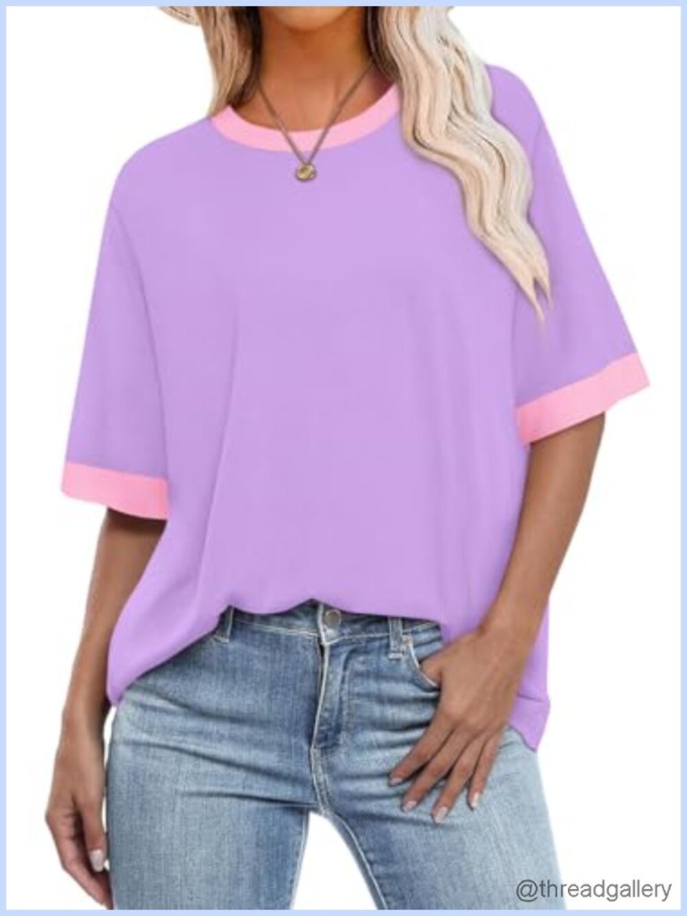 Oversized Loose Fit Short Sleeve Crew Neck T-Shirt Casual Summer Top